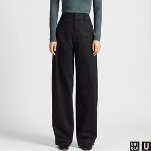 UNIQLO U UNIQLO U WIDE FIT CURVED PANTS IN BLUE FALL/WINTER 2019
